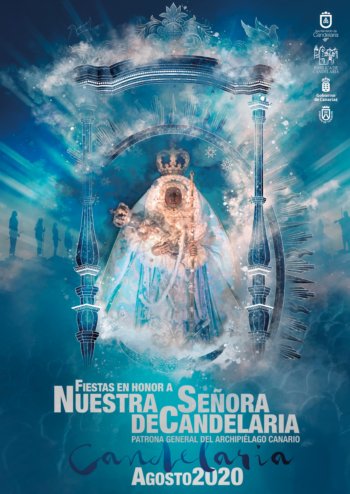 Cartel fiestas de agosto 2020