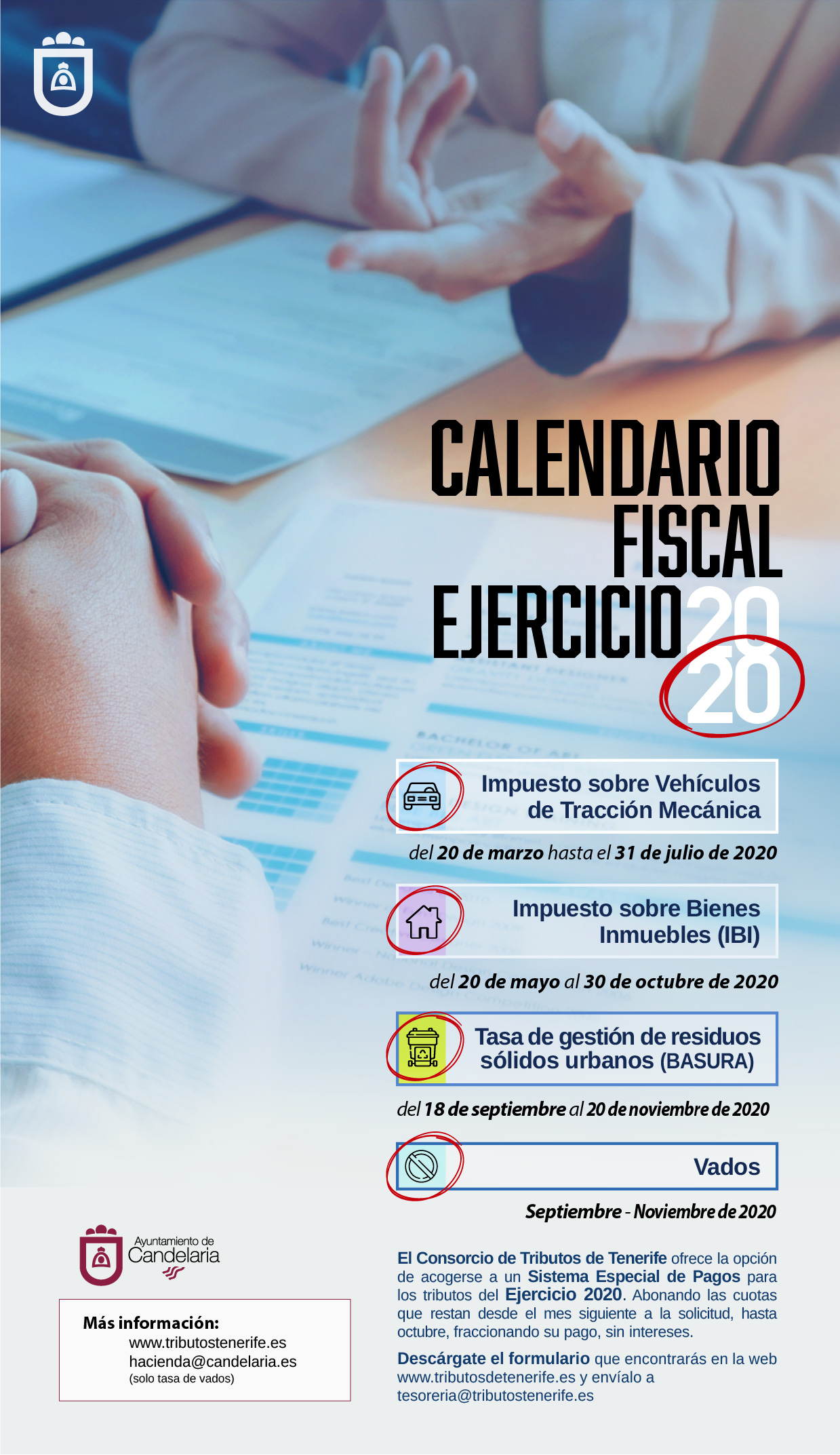 Calendario fiscal ejercicio 2020